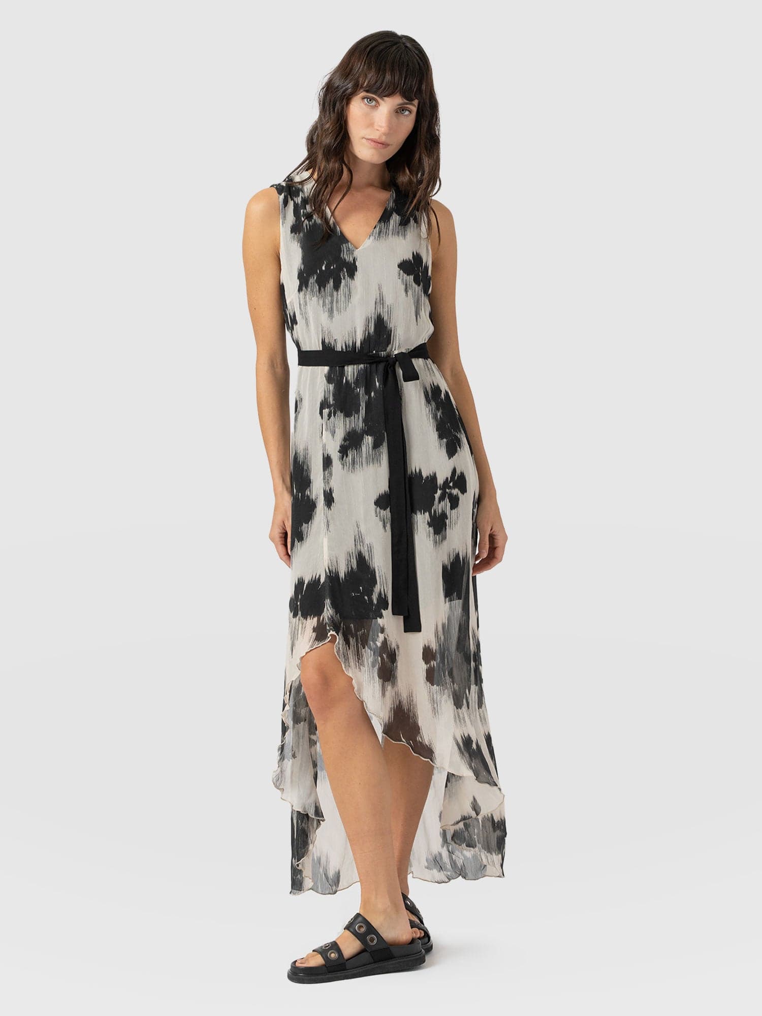 Lexi High Low Dress - White Fade Floral - Women's Dresses | Saint + Sofia® USA